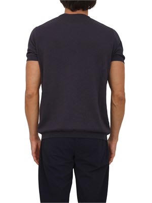T-shirt Liu Jo uomo in maglia di lino e cotone blu in UOMO