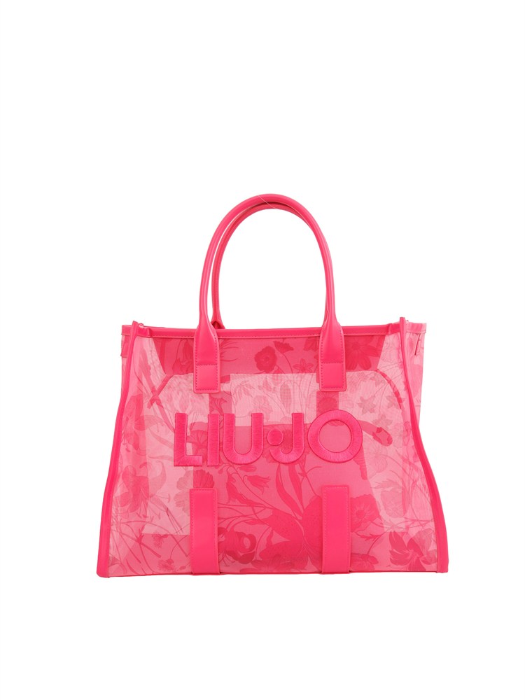 Borsa shopping Liu Jo fuxia semitrasparente