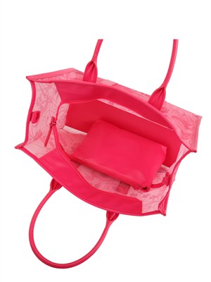 Borsa shopping Liu Jo fuxia semitrasparente in DONNA