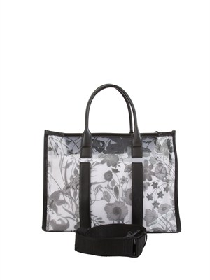 Borsa shopping Liu Jo nera semitrasparente in DONNA