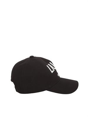 Cappello Liu Jo donna in canvas nero con logo in DONNA