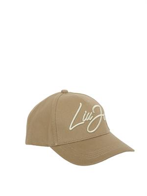 Cappello marrone Liu Jo in canvas con logo in DONNA