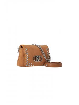 Borsa La Puffy Liu Jo donna in tessuto cammello con borchie in DONNA
