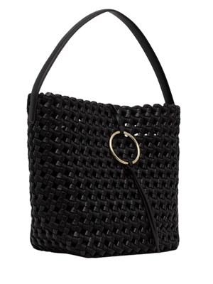 Borsa nera MLABARCA Marella in tessuto spalmato e nylon in DONNA