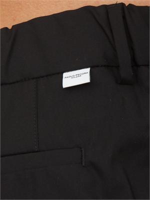 Pantaloni Paolo Pecora in misto cotone nero in UOMO