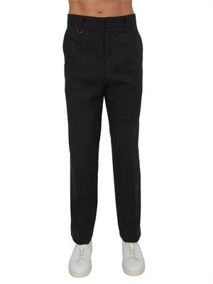 Pantaloni Paolo Pecora in lino e viscosa neri in UOMO