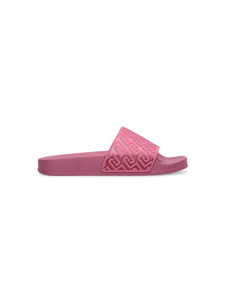 Ciabatte Liu Jo donna fuxia con maxi fascia logo all over