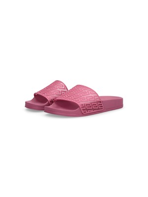 Ciabatte Liu Jo donna fuxia con maxi fascia logo all over in DONNA
