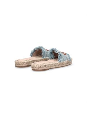Ciabatte Liu Jo donna in denim jacquard logo con logo a contrasto in DONNA