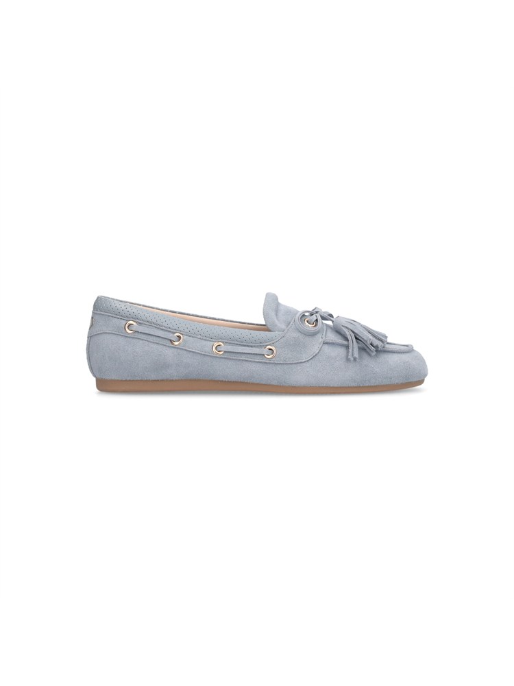 Mocassini Liu Jo donna in pelle suede celeste