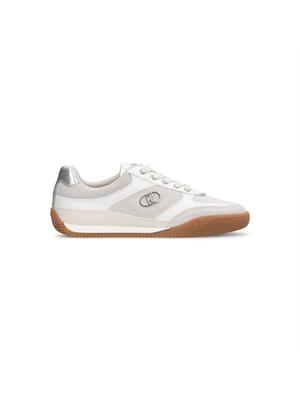 Sneakers Liu Jo donna in suede bianco con inserti glossy in pelle in DONNA