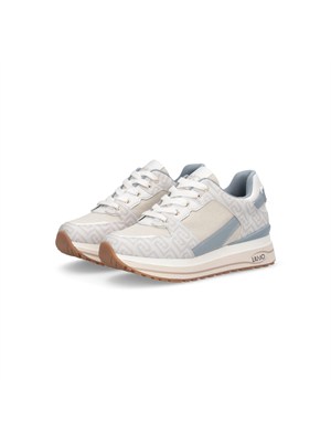 Sneakers Liu Jo donna avorio con logo jacquard all over in DONNA