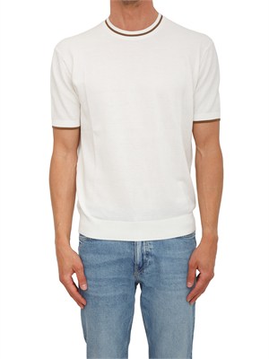 Maglia bianca Paolo Pecora in cotone in UOMO