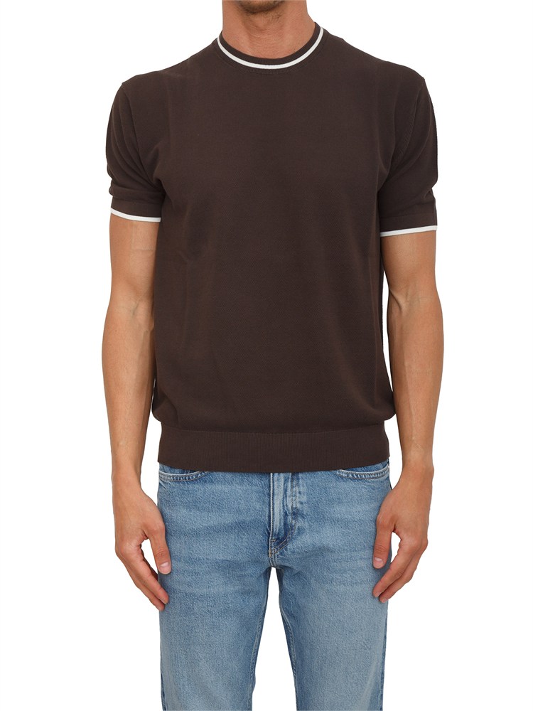 Maglia marrone Paolo Pecora in cotone