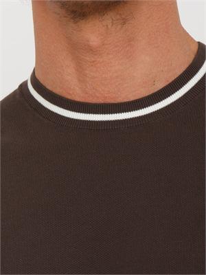 Maglia marrone Paolo Pecora in cotone in UOMO