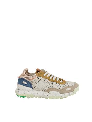 Sneakers Chacrona Satorisan in pelle ecru multicolor in DONNA