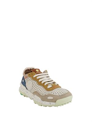 Sneakers Chacrona Satorisan in pelle ecru multicolor in DONNA
