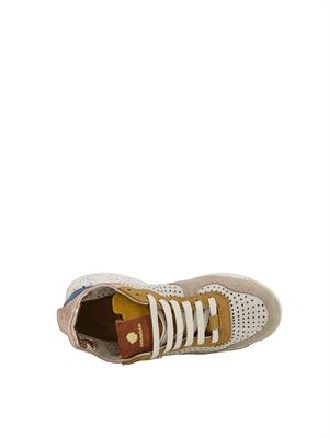 Sneakers Chacrona Satorisan in pelle ecru multicolor in DONNA