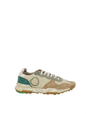 Chacrona Linen Satorisan in lino verde e pelle multicolor in UOMO