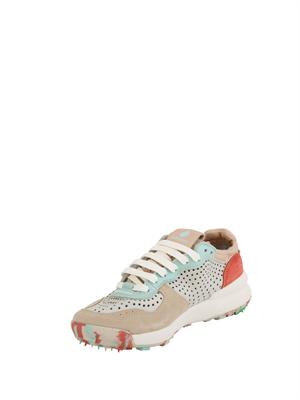Sneakers Chacrona Satorisan in pelle ecru multicolor in DONNA