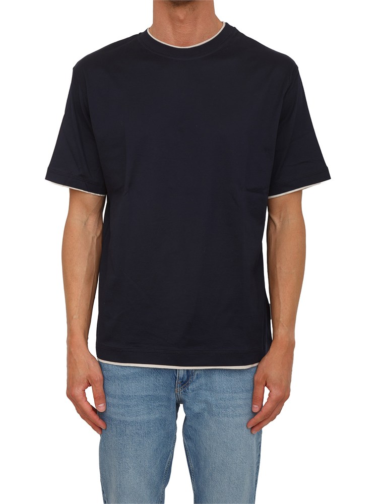 T-shirt Paolo Pecora in cotone blu