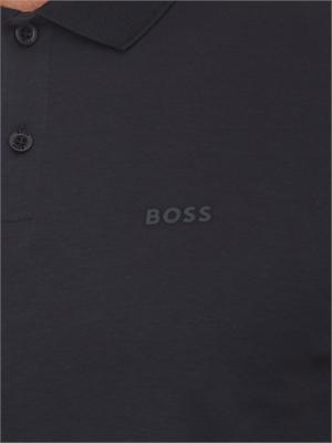 Polo blu Boss uomo in pregiato cotone in UOMO
