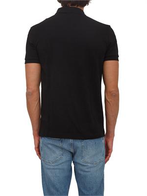 Polo nera Boss uomo in pregiato cotone in UOMO