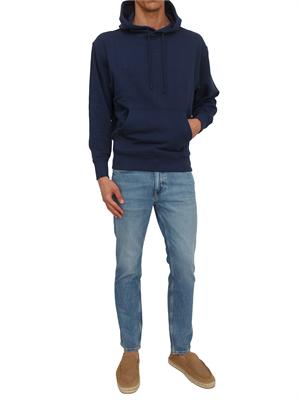 Felpa blu BOSS uomo in cotone in UOMO