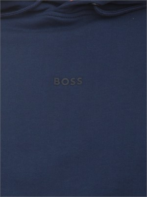 Felpa blu BOSS uomo in cotone in UOMO