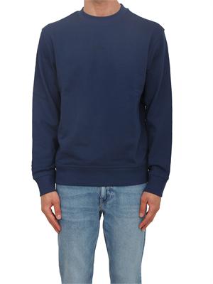 Felpa blu Boss uomo in cotone in UOMO