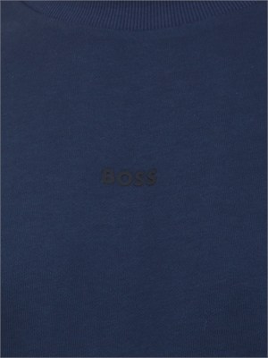 Felpa blu Boss uomo in cotone in UOMO
