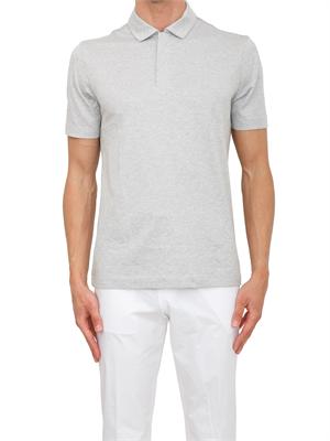Polo grigia Boss uomo in misto cotone in UOMO