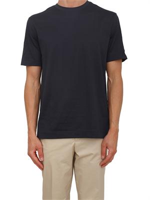 T-shirt BOSS uomo in cotone performance blu in UOMO