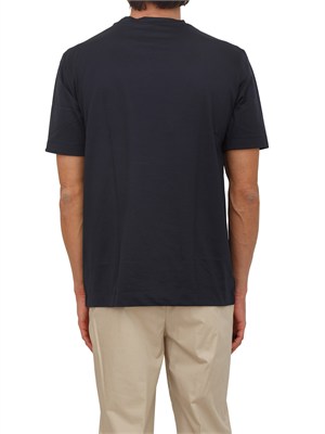 T-shirt BOSS uomo in cotone performance blu in UOMO