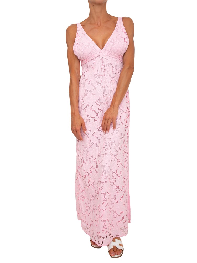 Abito lungo Michael Michael Kors in pizzo rosa