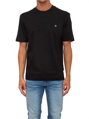 T-shirt BOSS uomo in cotone mercerizzato nero in UOMO