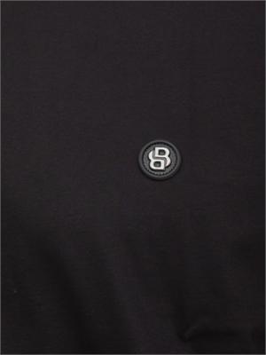 T-shirt BOSS uomo in cotone mercerizzato nero in UOMO