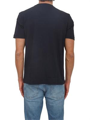 T-shirt BOSS uomo in cotone interlock blu in UOMO