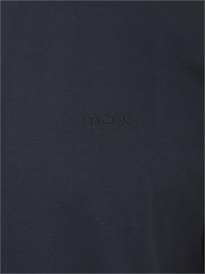 T-shirt BOSS uomo in cotone interlock blu in UOMO