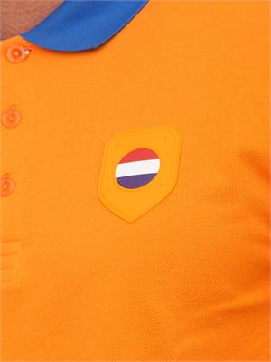 Polo BOSS uomo in cotone arancione patch bandiera in UOMO
