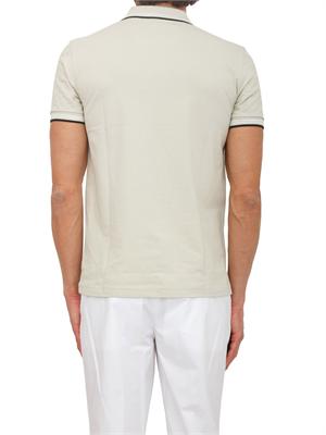 Polo Boss uomo in cotone elasticizzato beige con profili in UOMO