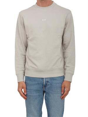 Felpa beige Boss uomo in cotone in UOMO