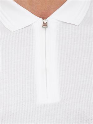 Polo bianca BOSS uomo in cotone mercerizzato in UOMO