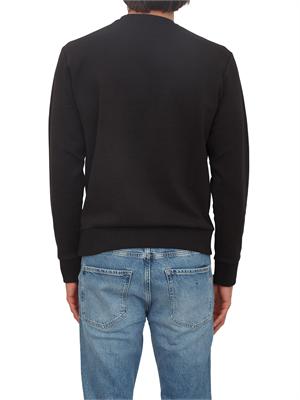 Felpa Boss uomo in cotone nero logo nero in UOMO