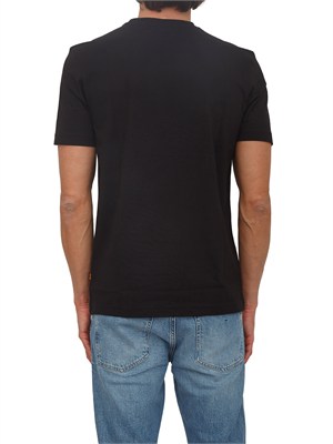 T-shirt BOSS uomo in cotone nero con logo in UOMO