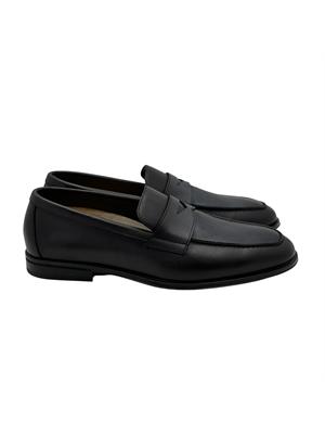 Mocassino Penny Doucal's uomo in pelle nera in UOMO