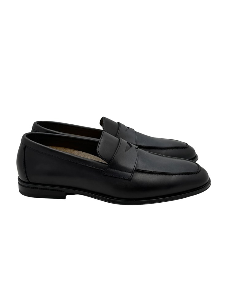 Mocassino Penny Doucal's uomo in pelle nera