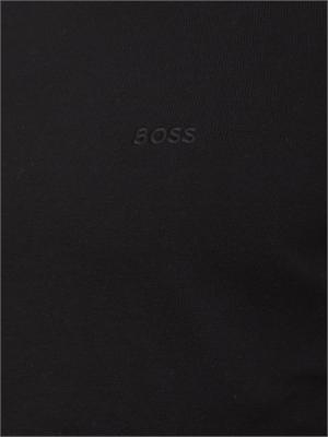 Maglia nera Boss uomo in cotone ricamo logo in UOMO