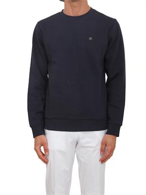 Felpa Boss uomo in cotone blu in UOMO
