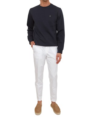 Felpa Boss uomo in cotone blu in UOMO